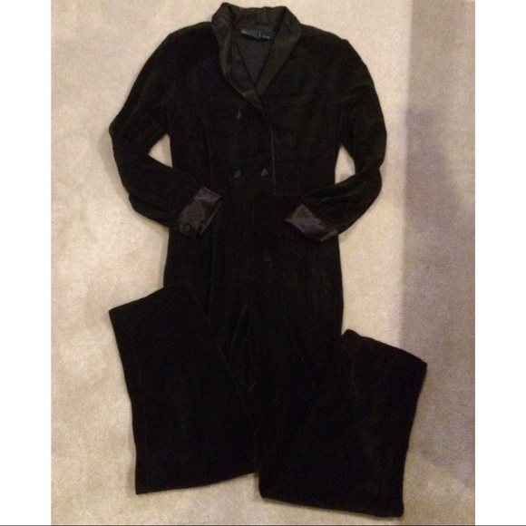 velvet tuxedo jumpsuit